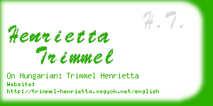 henrietta trimmel business card